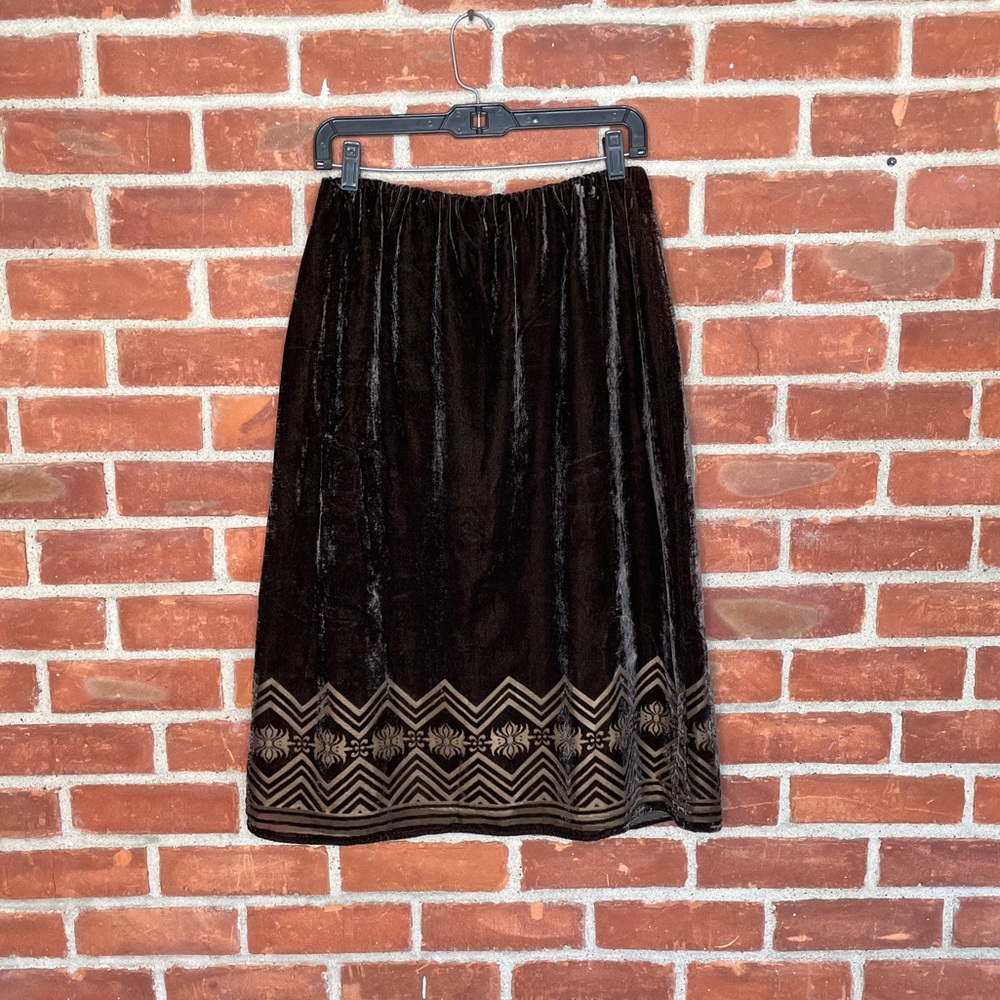 Vintage velvet midi skirt
